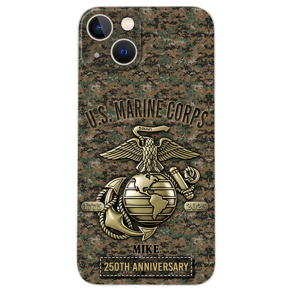 250th Anniversary - Personalized Veteran Leather Phone Case
