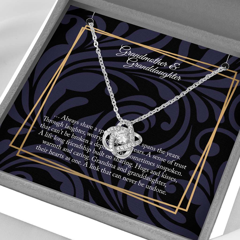 Grandmother And Granddaughter Granddaughter Gift Grandmother Gift - Grandma Love Knot Necklace 0921
