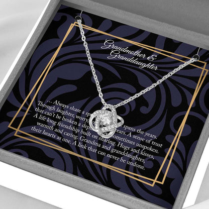 Grandmother And Granddaughter Granddaughter Gift Grandmother Gift - Grandma Love Knot Necklace 0921
