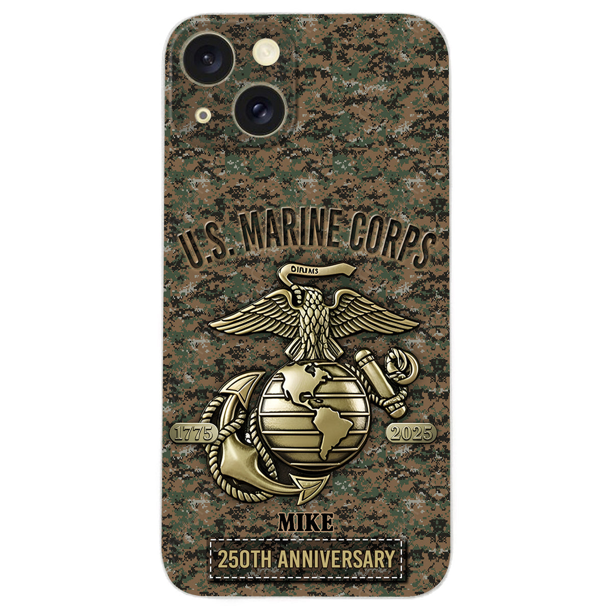 250th Anniversary - Personalized Veteran Leather Phone Case
