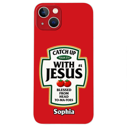 Funny Word Play, Faith In God - Personalized Christian Classic Cap & Leather Phone Case