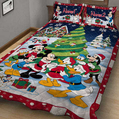 Merry Christmas - Personalized Mouse Quilt Set