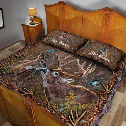 Hunting Couple - Personalized Quilt Set 112021
