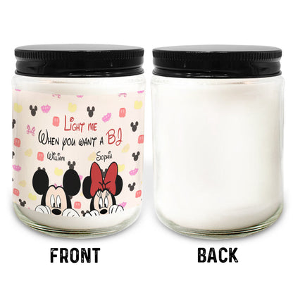 Light Me When - Personalized Couple Mouse Candle