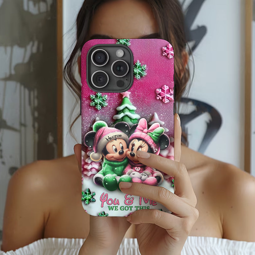 Mouse Couple - Personalized Mouse Full Print Phone Case