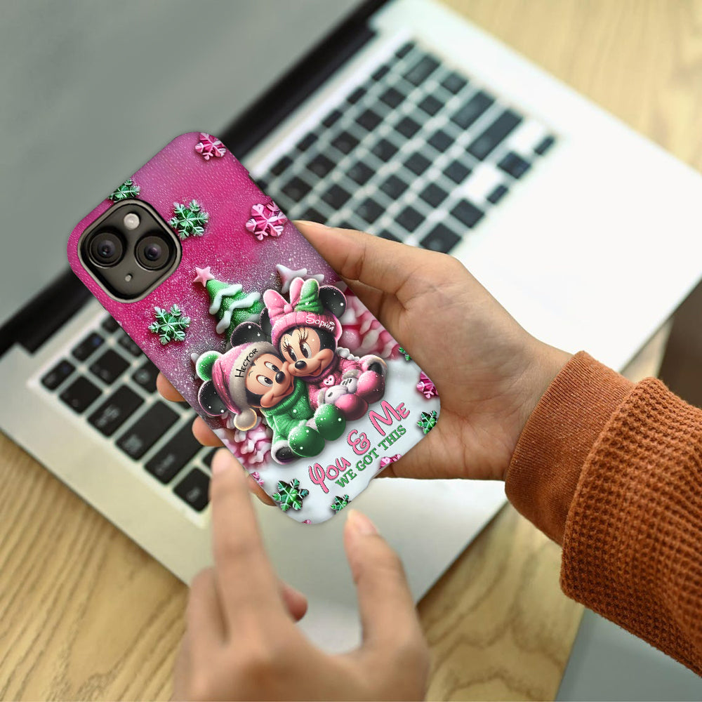 Mouse Couple - Personalized Mouse Full Print Phone Case