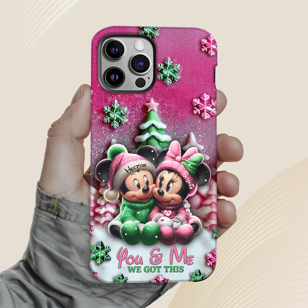 Mouse Couple - Personalized Mouse Full Print Phone Case
