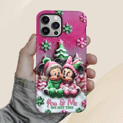 Mouse Couple - Personalized Mouse Full Print Phone Case