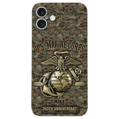 250th Anniversary - Personalized Veteran Leather Phone Case