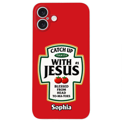 Funny Word Play, Faith In God - Personalized Christian Classic Cap & Leather Phone Case