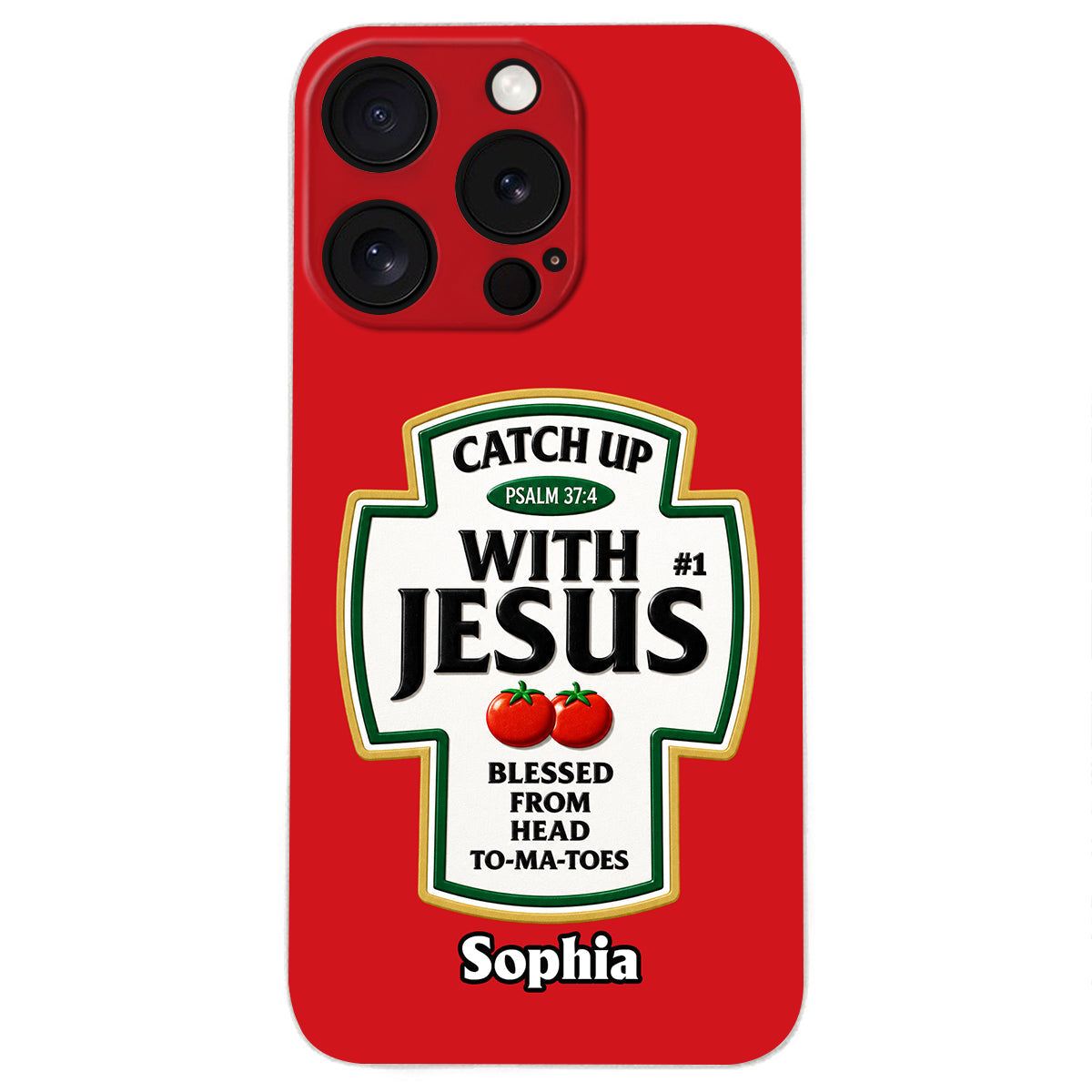 Funny Word Play, Faith In God - Personalized Christian Classic Cap & Leather Phone Case