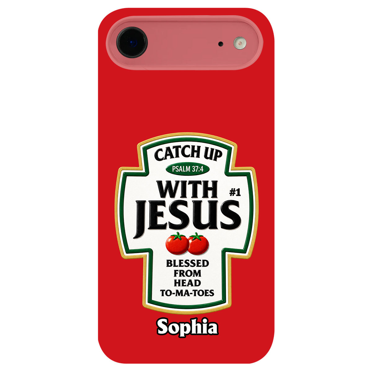 Funny Word Play, Faith In God - Personalized Christian Classic Cap & Leather Phone Case