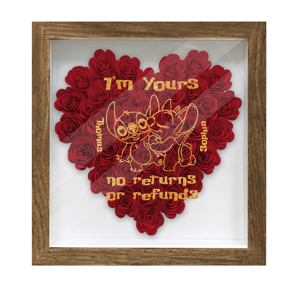 I’m Yours - Personalized Ohana Flower Shadow Box