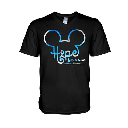 Hope For The Cure Diabetes Awareness T-shirt and Hoodie