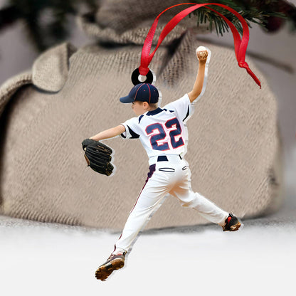 Photo Ornament - Baseball gift for son, daughter - Personalized Ornament