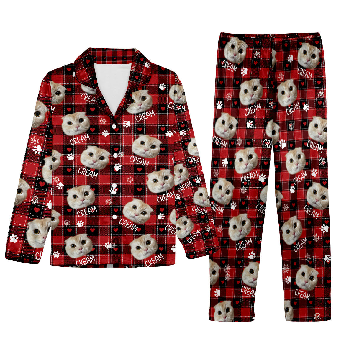 Custom Photo Pet Blanket - Gift for cat lovers, dog lover, cat lover - Personalized Button Down Pajamas
