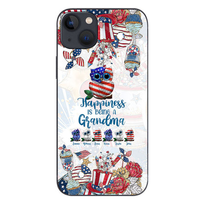 Happiness Is Being A Grandma - Personalized Independence Day Phone Case