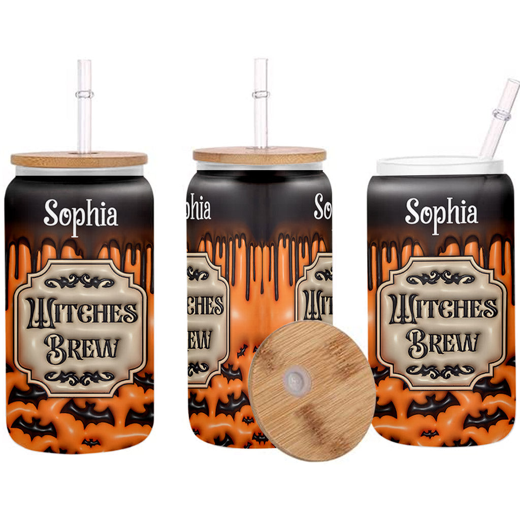 Witches Brew - Personalized Witch Can Glass