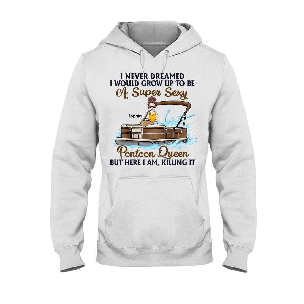 Pontoon Queen - Personalized Pontoon T-shirt & Hoodie