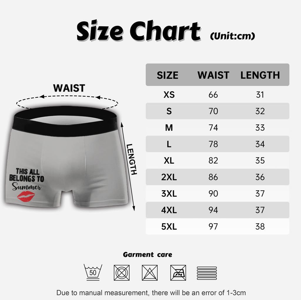 These Sweet Cheeks Belong To Me - Personalized Couple Men's Boxer Briefs