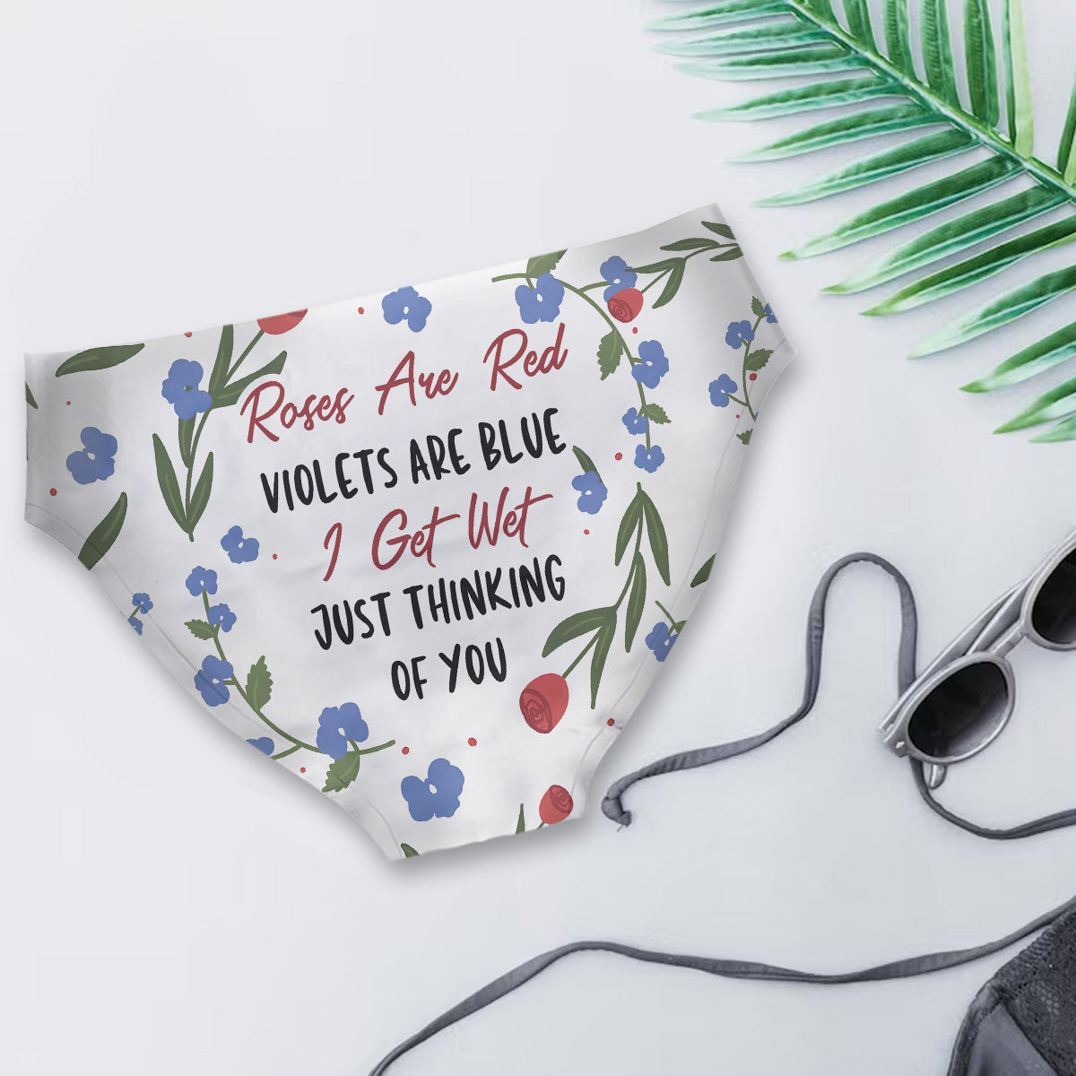 Roses Are Red Violets Are Blue - Personalized Couple Women Briefs
