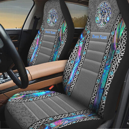 Triple Moon Pentacle - Personalized Witch Seat Covers