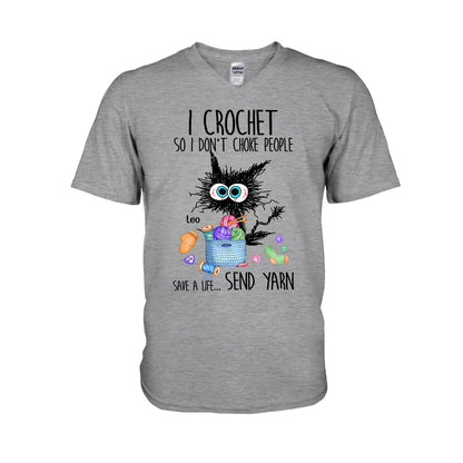I Crochet So I Don’t Choke People - Personalized Crocheting T-shirt And Hoodie