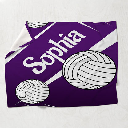 Volleyball Girl - Personalized Volleyball Blanket