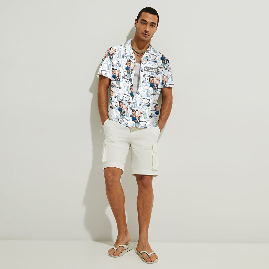 Photo Inserted Funny Golfer - Personalized Golf Hawaiian Shirt