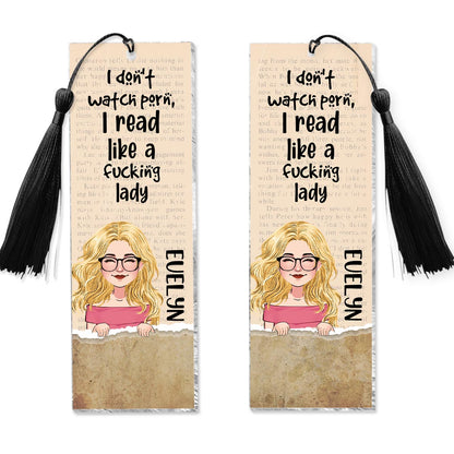I Don't Watch P - Personalized Book Bookmark (Printed On Both Sides)