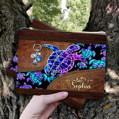 Salty Lil' Beach - Personalized Turtle Pouch