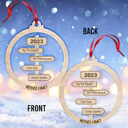 Favorite Adventure - Personalized Travelling Ornament