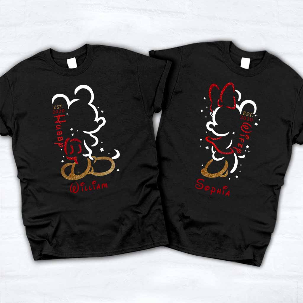 Hubby And Wifey - Personalized Couple Mouse T-shirt and Hoodie