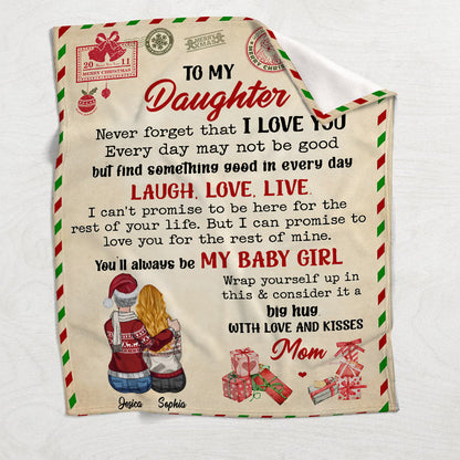 Never Forget That I Love You - Personalized Daughter Blanket