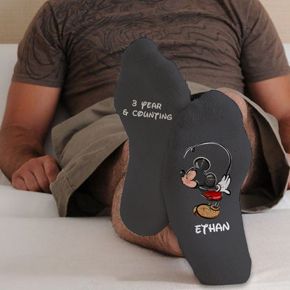 Mouse Ears Couple - Personalized Mouse Socks