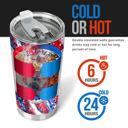 Happy 4th Of July - Personalized Ohana Tumbler