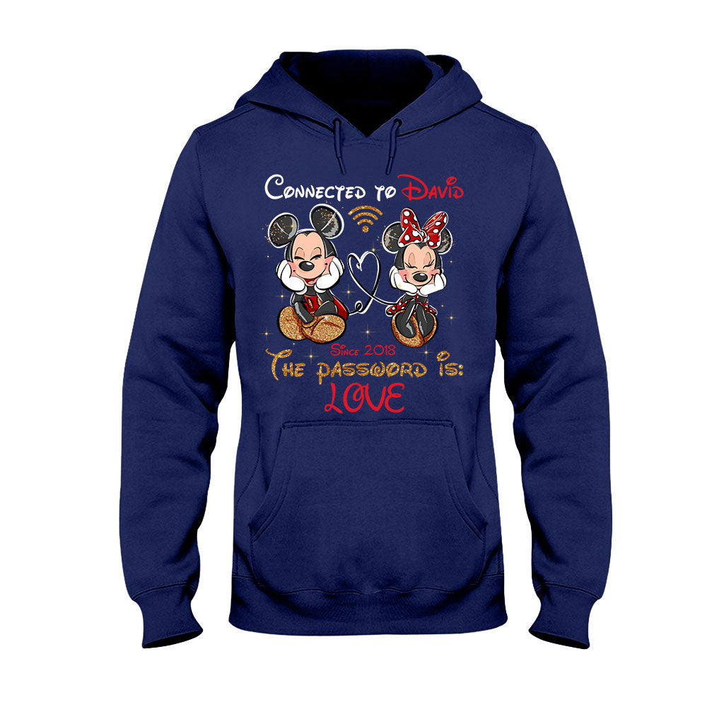 Connected To - Personalized Couple Mouse T-shirt and Hoodie