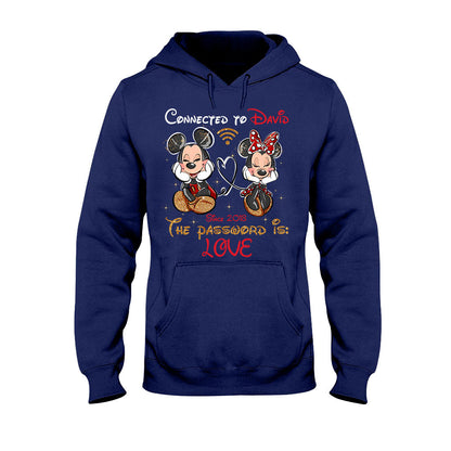 Connected To - Personalized Couple Mouse T-shirt and Hoodie