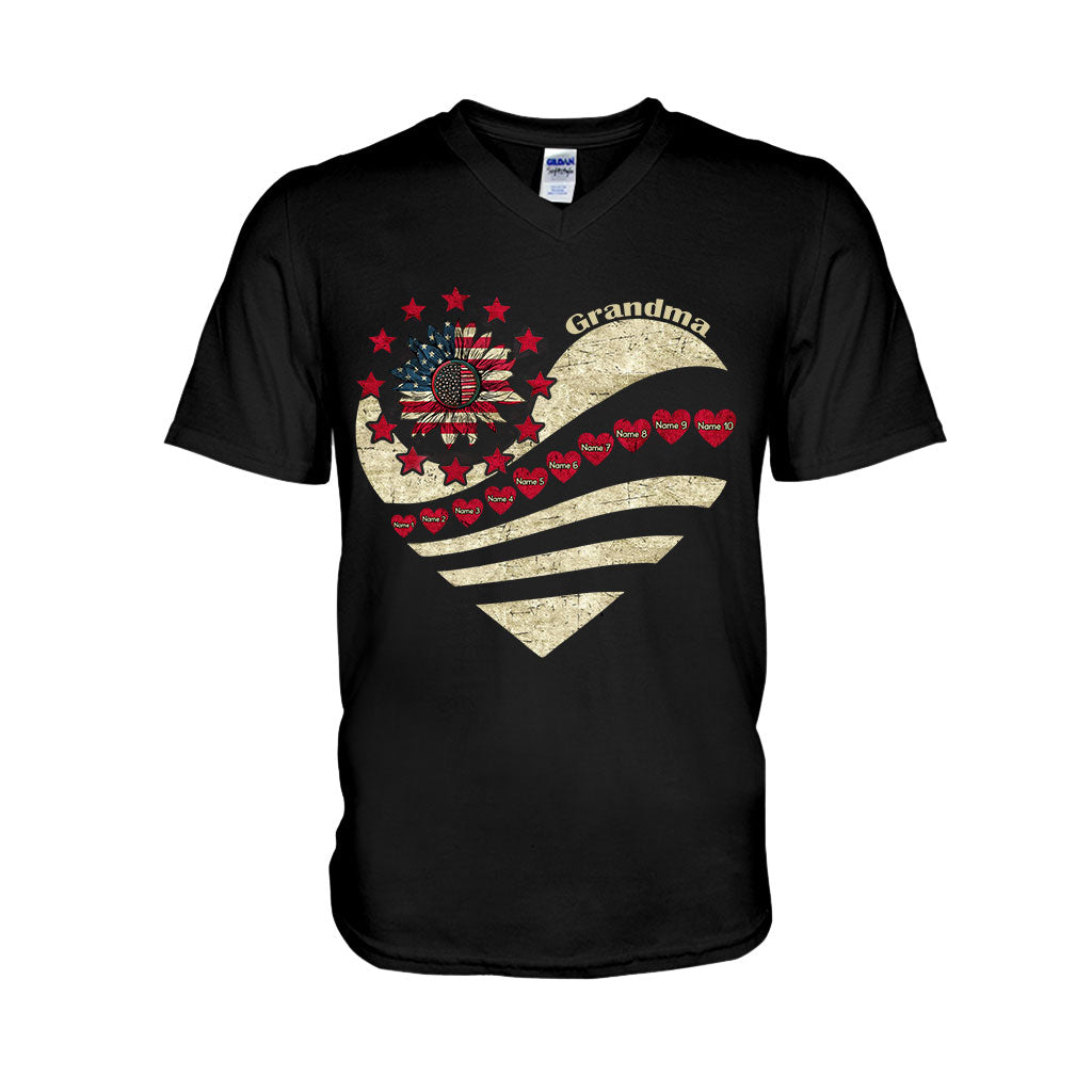 Grandma - Personalized Independence Day T-shirt and Hoodie