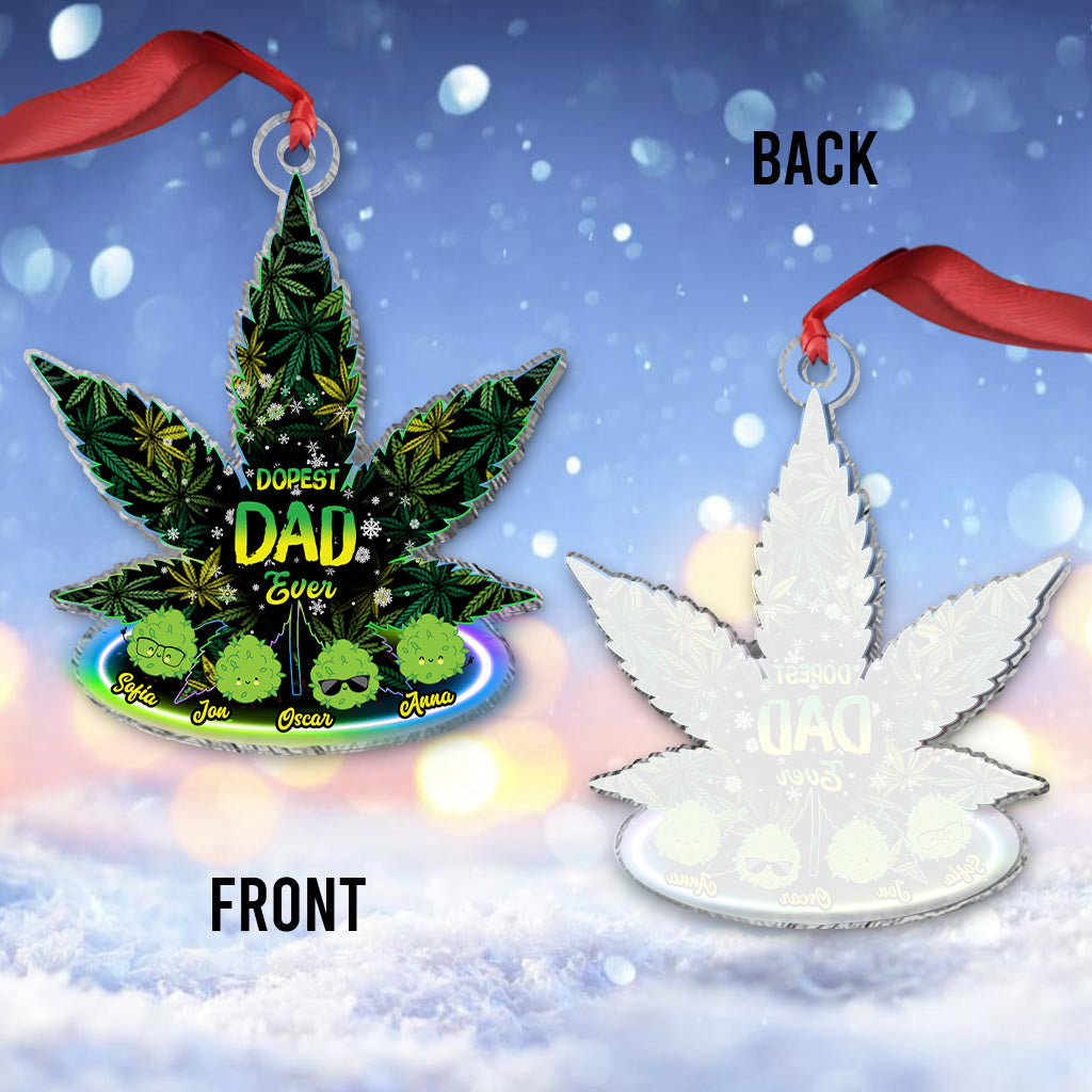Dopest Dad Ever - Personalized Weed Ornament