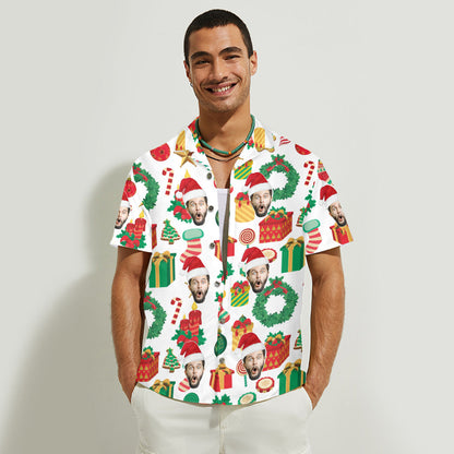 Custom Face Christmas - Personalized Hawaiian Shirt