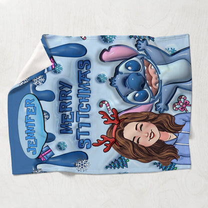 Ohana Merry Stitchmas - Personalized Ohana Blanket