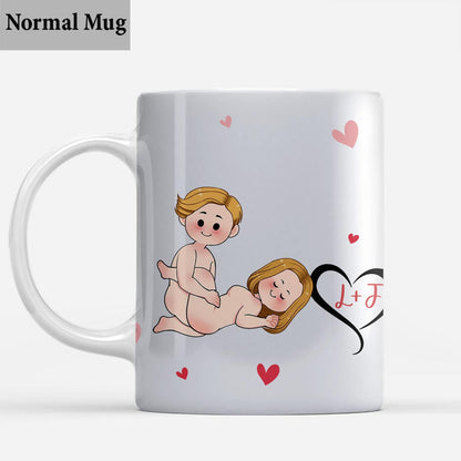 I Like His Beard I Like Her Butt - Personalized Couple Mug