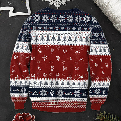 I Like Her Peppermint Candies His Candy Cane - Personalized Couple Ugly Sweater