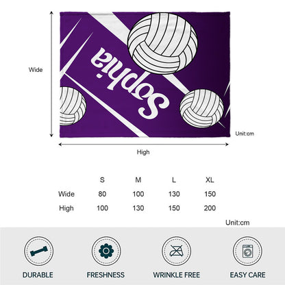 Volleyball Girl - Personalized Volleyball Blanket