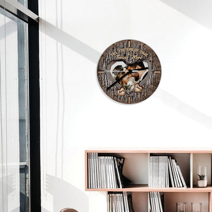 Till The End Of Time & Forever More - Personalized Husband And Wife Wall Clock