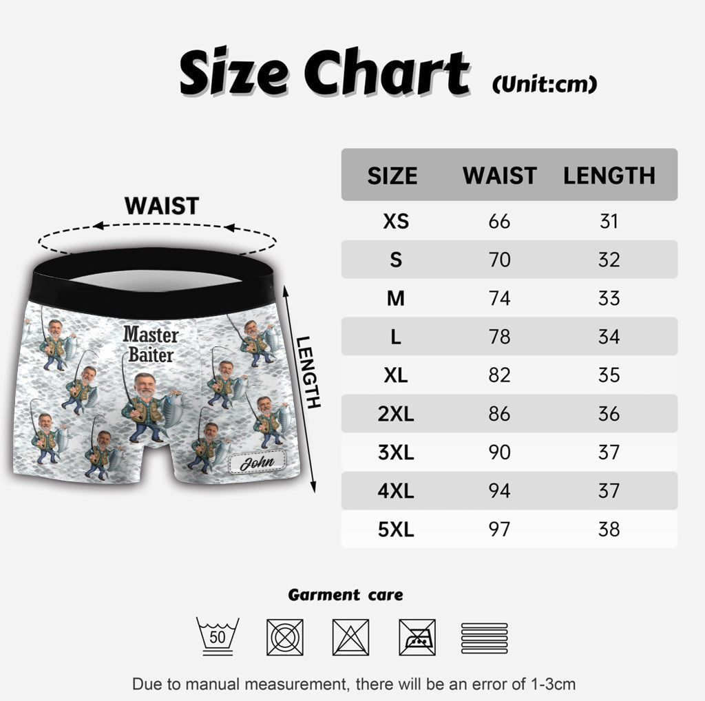 Master Baiter - Personalized Fishing Men Boxer Briefs