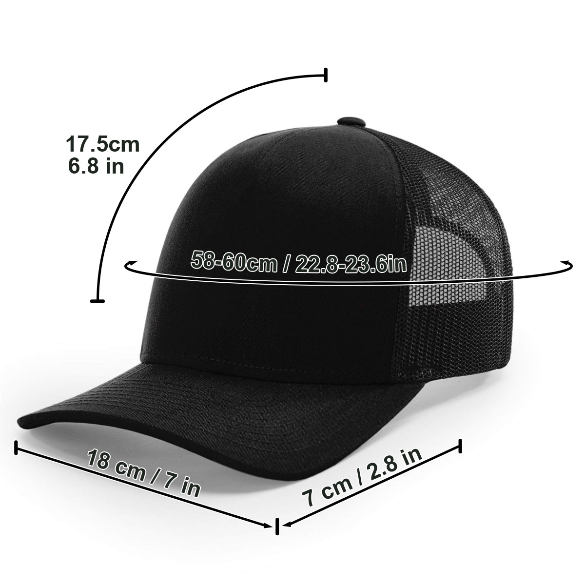 May The Course Be With You - Personalized Golf Trucker Hat (Black Mesh)