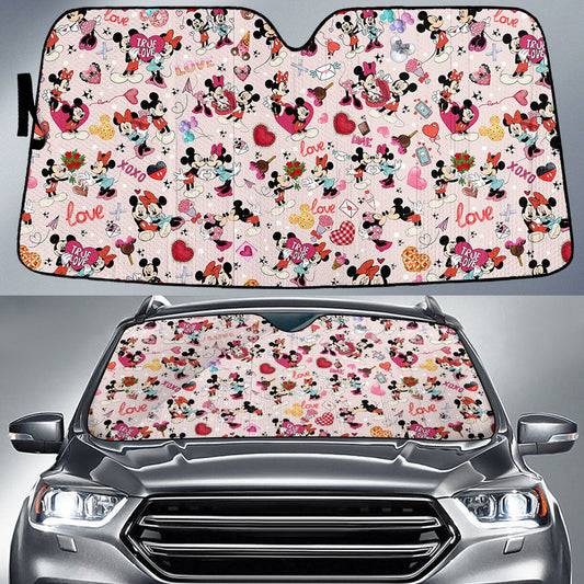 Mouse Couple Mouse Car Sunshade 0823