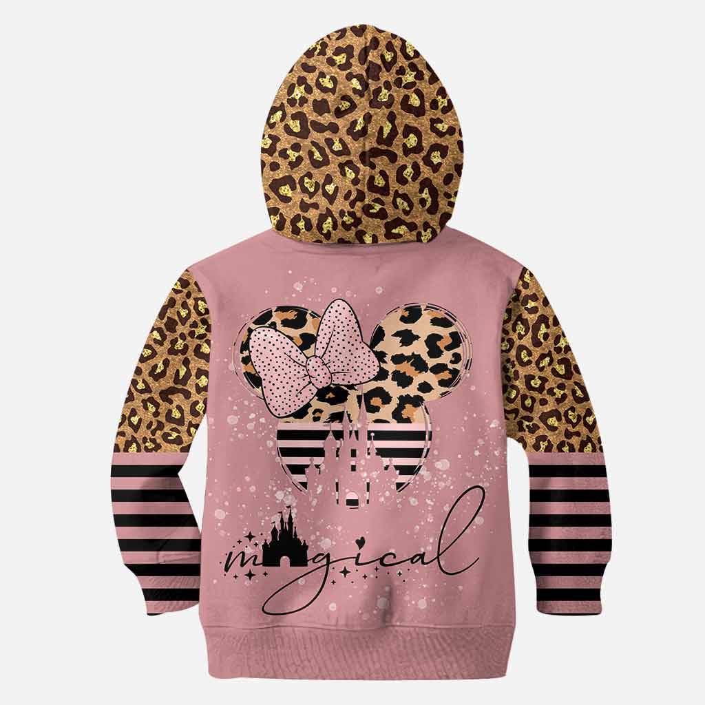 Magical Pink Leopard Mouse Ears - Personalized Mouse Hoodie And Leggings